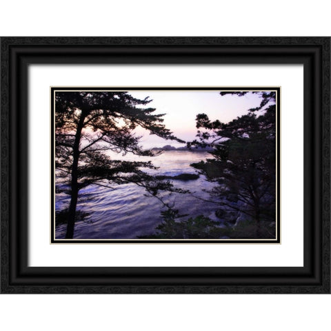 Carmel Highlands Sunset I Black Ornate Wood Framed Art Print with Double Matting by Hausenflock, Alan