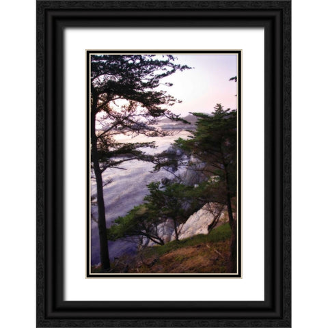 Carmel Highlands Sunset III Black Ornate Wood Framed Art Print with Double Matting by Hausenflock, Alan