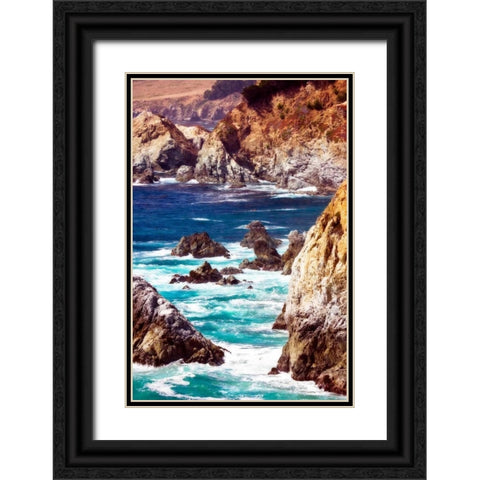 Garrapata Highlands IV Black Ornate Wood Framed Art Print with Double Matting by Hausenflock, Alan