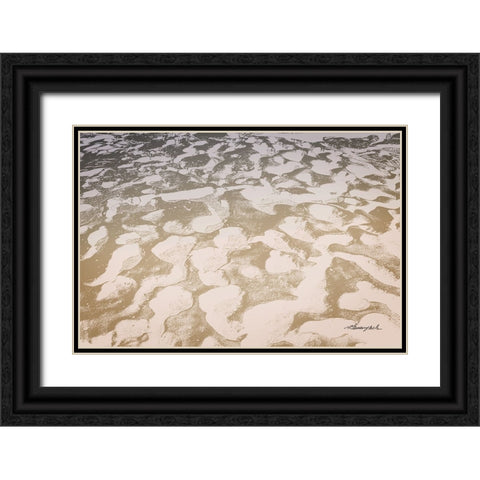 Sand Black Ornate Wood Framed Art Print with Double Matting by Hausenflock, Alan