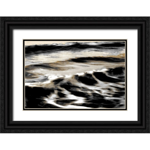 Stormy Waves Black Ornate Wood Framed Art Print with Double Matting by Hausenflock, Alan