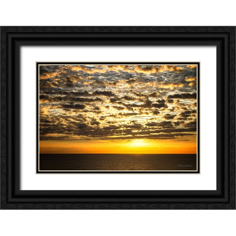 Golden Sunrise Black Ornate Wood Framed Art Print with Double Matting by Hausenflock, Alan