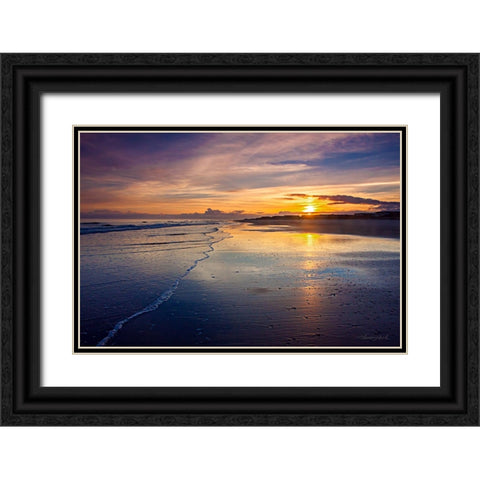 Atlantic Beach Sunrise Black Ornate Wood Framed Art Print with Double Matting by Hausenflock, Alan