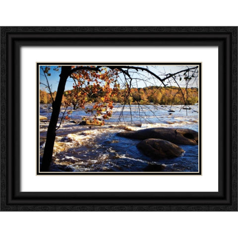Autumn on the James I Black Ornate Wood Framed Art Print with Double Matting by Hausenflock, Alan
