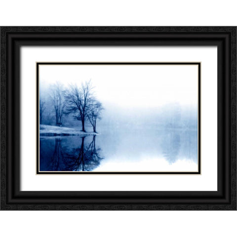 Fog on the Lake III Black Ornate Wood Framed Art Print with Double Matting by Hausenflock, Alan