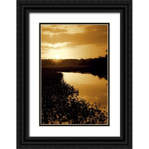 Sunset on the Lake I Black Ornate Wood Framed Art Print with Double Matting by Hausenflock, Alan