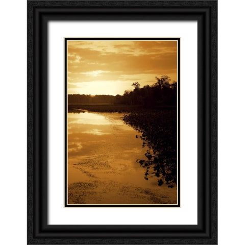 Sunset on the Lake II Black Ornate Wood Framed Art Print with Double Matting by Hausenflock, Alan