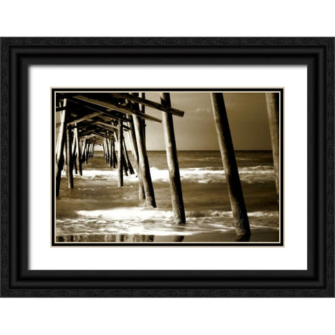 Under the Pier II Black Ornate Wood Framed Art Print with Double Matting by Hausenflock, Alan