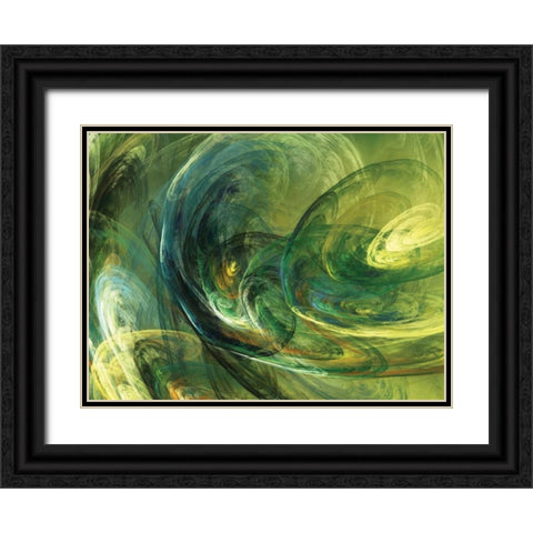 Fractal Light IV Black Ornate Wood Framed Art Print with Double Matting by Hausenflock, Alan