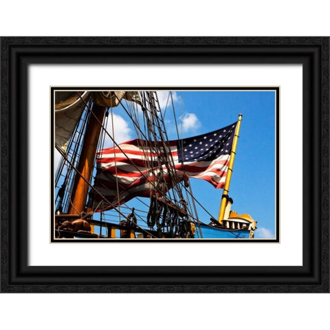 Patriotic II Black Ornate Wood Framed Art Print with Double Matting by Hausenflock, Alan