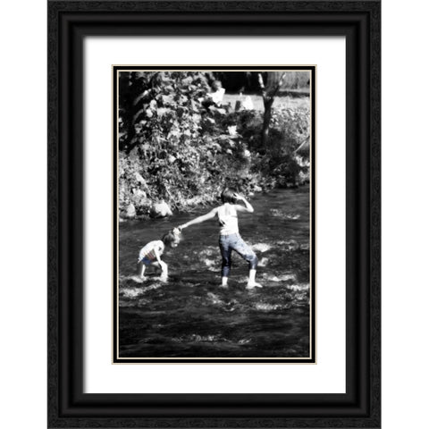 Children at Play I Black Ornate Wood Framed Art Print with Double Matting by Hausenflock, Alan