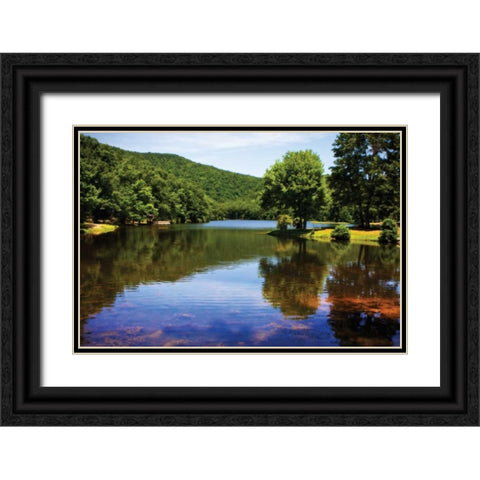 Sherando Lake Black Ornate Wood Framed Art Print with Double Matting by Hausenflock, Alan