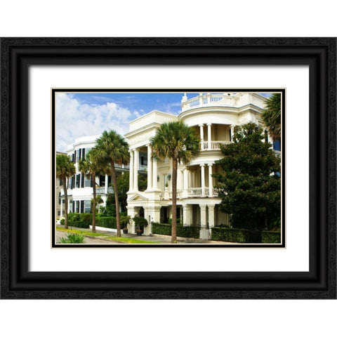 Charleston Style III Black Ornate Wood Framed Art Print with Double Matting by Hausenflock, Alan