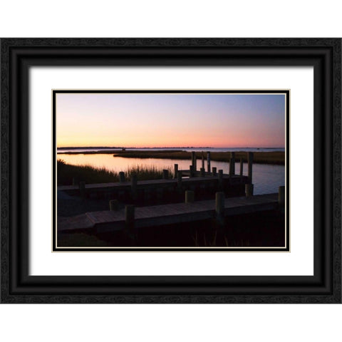 Chincoteague Sunrise I Black Ornate Wood Framed Art Print with Double Matting by Hausenflock, Alan