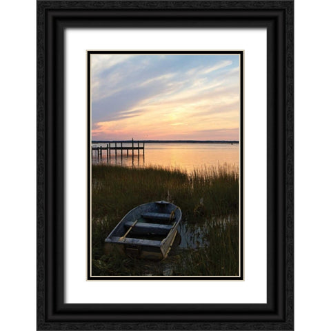 Sunset Over the Channel I Black Ornate Wood Framed Art Print with Double Matting by Hausenflock, Alan