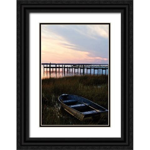 Sunset Over the Channel II Black Ornate Wood Framed Art Print with Double Matting by Hausenflock, Alan