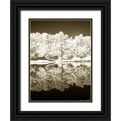 Ayers Lake II Black Ornate Wood Framed Art Print with Double Matting by Hausenflock, Alan