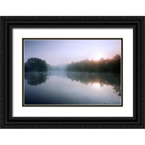 Fog on the Mattaponi VIII Black Ornate Wood Framed Art Print with Double Matting by Hausenflock, Alan