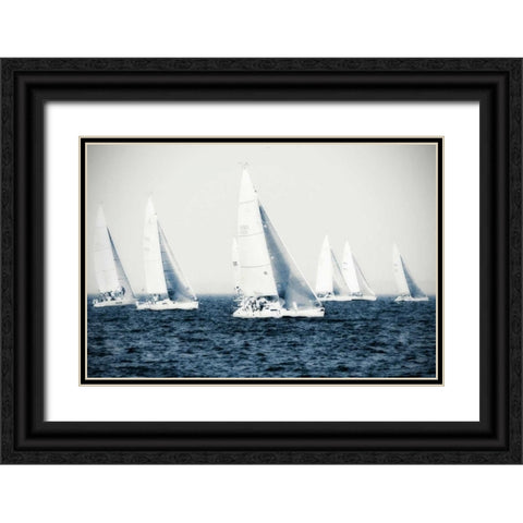 Summertime Race IV Black Ornate Wood Framed Art Print with Double Matting by Hausenflock, Alan