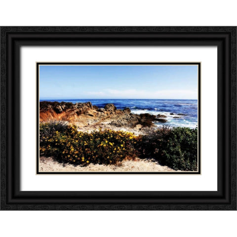 Spanish Bay II Black Ornate Wood Framed Art Print with Double Matting by Hausenflock, Alan