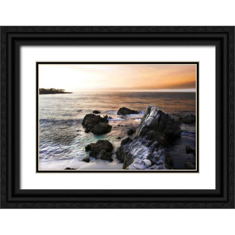 Lovers Point Sunset I Black Ornate Wood Framed Art Print with Double Matting by Hausenflock, Alan