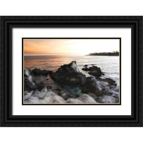 Lovers Point Sunset II Black Ornate Wood Framed Art Print with Double Matting by Hausenflock, Alan