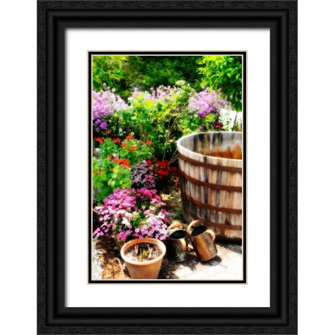 The Garden Nook I Black Ornate Wood Framed Art Print with Double Matting by Hausenflock, Alan
