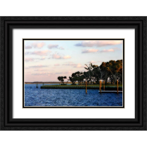 Sunset in the Channel I Black Ornate Wood Framed Art Print with Double Matting by Hausenflock, Alan