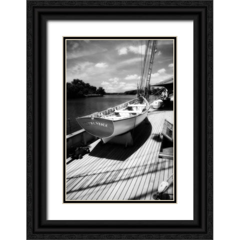 The Schooner II Black Ornate Wood Framed Art Print with Double Matting by Hausenflock, Alan