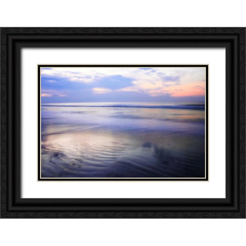 Soft Shore I Black Ornate Wood Framed Art Print with Double Matting by Hausenflock, Alan