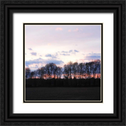 Winter Sunset Square I Black Ornate Wood Framed Art Print with Double Matting by Hausenflock, Alan