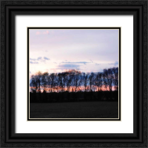 Winter Sunset Square II Black Ornate Wood Framed Art Print with Double Matting by Hausenflock, Alan