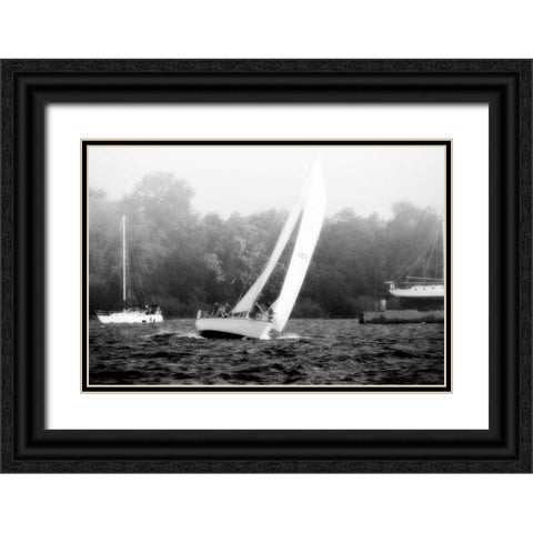 In the Channel I Black Ornate Wood Framed Art Print with Double Matting by Hausenflock, Alan