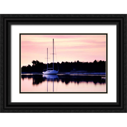 At Anchor I Black Ornate Wood Framed Art Print with Double Matting by Hausenflock, Alan