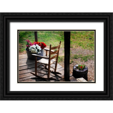 That Ol Rockin Chair II Black Ornate Wood Framed Art Print with Double Matting by Hausenflock, Alan