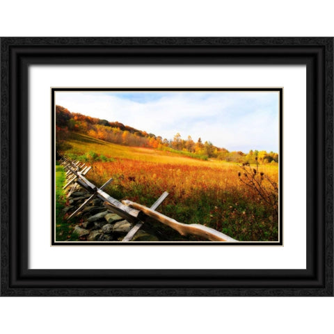 Fire Ridge I Black Ornate Wood Framed Art Print with Double Matting by Hausenflock, Alan