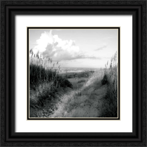 Dunes I Sq. BW Black Ornate Wood Framed Art Print with Double Matting by Hausenflock, Alan