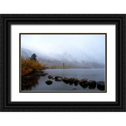 Convict Lake I Black Ornate Wood Framed Art Print with Double Matting by Johnson, George