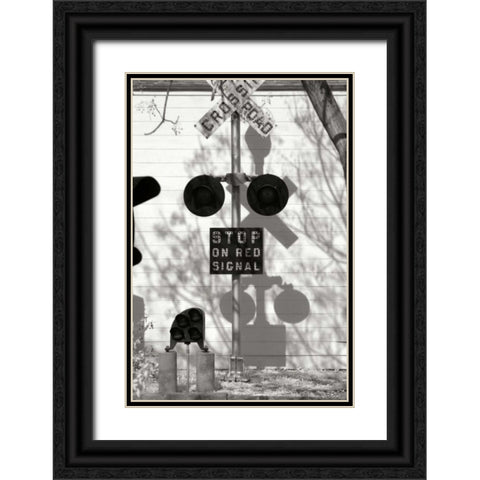 RR Signal I Black Ornate Wood Framed Art Print with Double Matting by Johnson, George