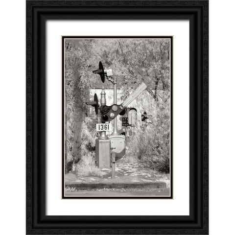 RR Signal II Black Ornate Wood Framed Art Print with Double Matting by Johnson, George