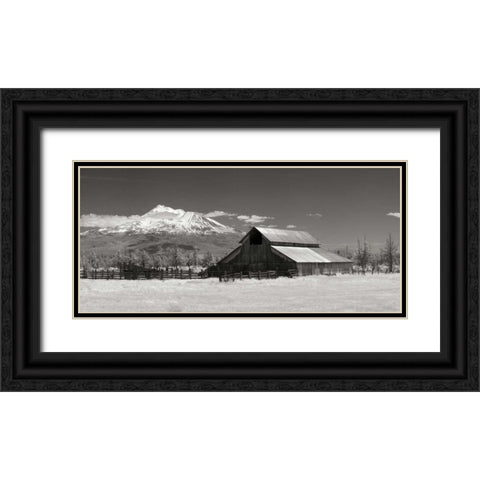 Mt. Shasta I Black Ornate Wood Framed Art Print with Double Matting by Johnson, George