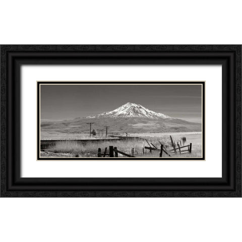 Mt. Shasta II Black Ornate Wood Framed Art Print with Double Matting by Johnson, George
