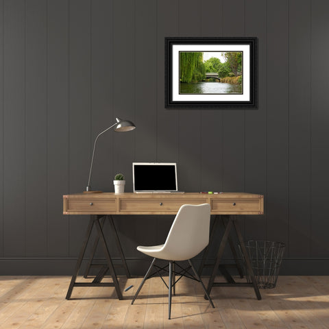 Avon River I Black Ornate Wood Framed Art Print with Double Matting by Johnson, George