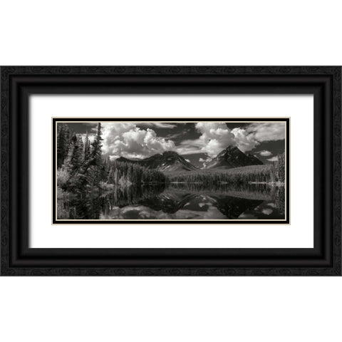 Leach Lake Black Ornate Wood Framed Art Print with Double Matting by Johnson, George