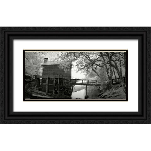 Stone Mountain Mill Black Ornate Wood Framed Art Print with Double Matting by Johnson, George