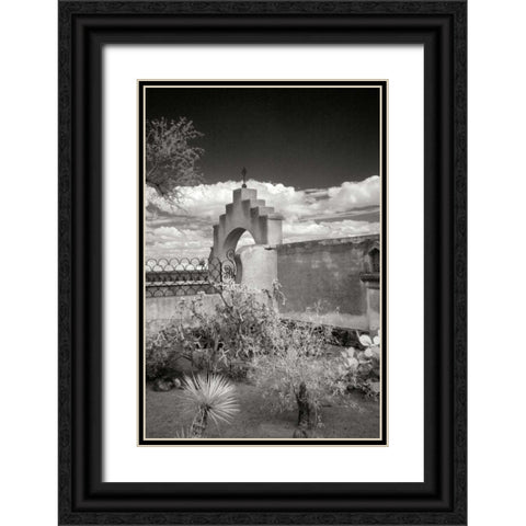 Mission San Xavier II Black Ornate Wood Framed Art Print with Double Matting by Johnson, George