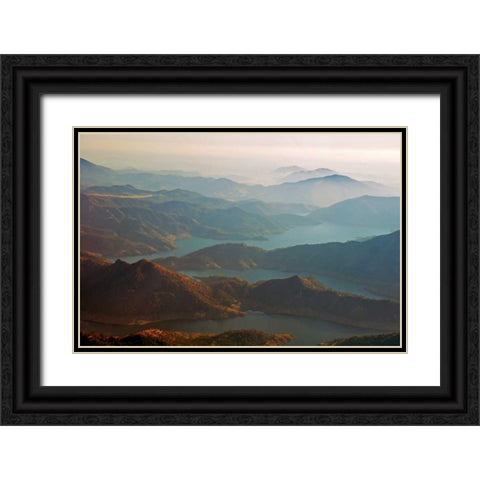 Kern Valley V Black Ornate Wood Framed Art Print with Double Matting by Kidd, Brian