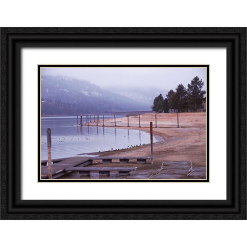 Sandpoint II Black Ornate Wood Framed Art Print with Double Matting by Kidd, Brian