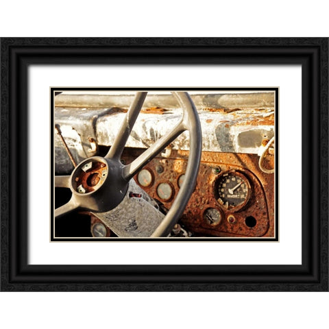 Old Bus II Black Ornate Wood Framed Art Print with Double Matting by Kidd, Brian