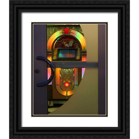 Juke Box III Black Ornate Wood Framed Art Print with Double Matting by Larson, Scott